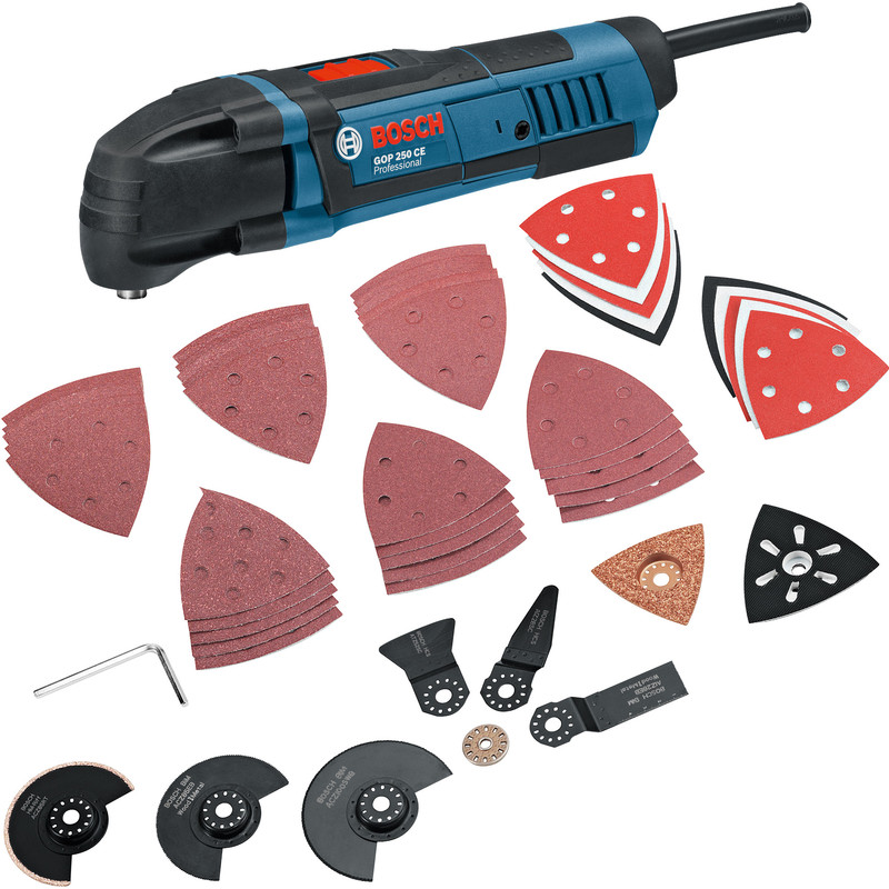 Bosch GOP 250CE Multitool 48 Accessories L-Boxx 110v | Buy Corded Power Tools | Northants Tools