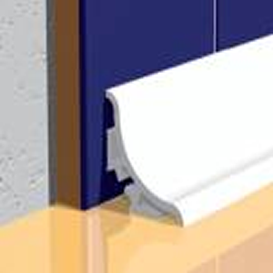 White tile edge trim